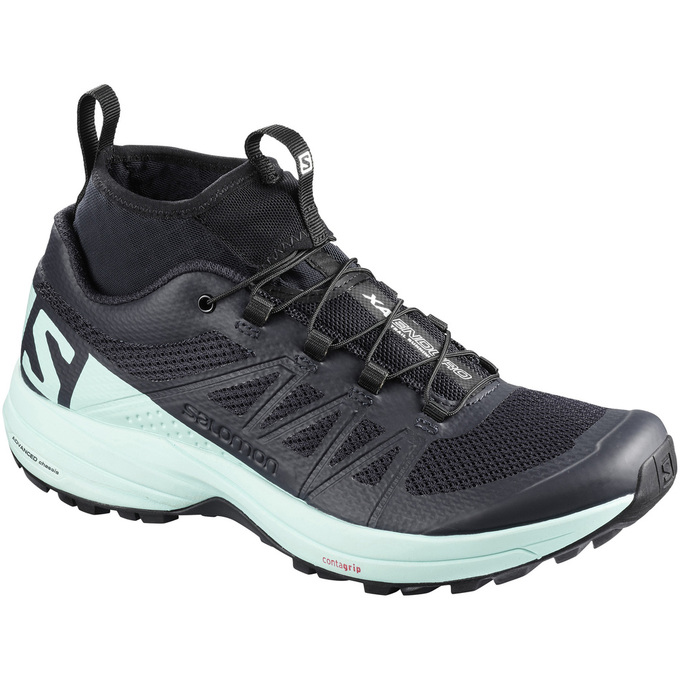 Salomon XA ENDURO W Zapatillas Trail Running Mujer - Negras / Azules Claro - Colombia (27869-MAWI)